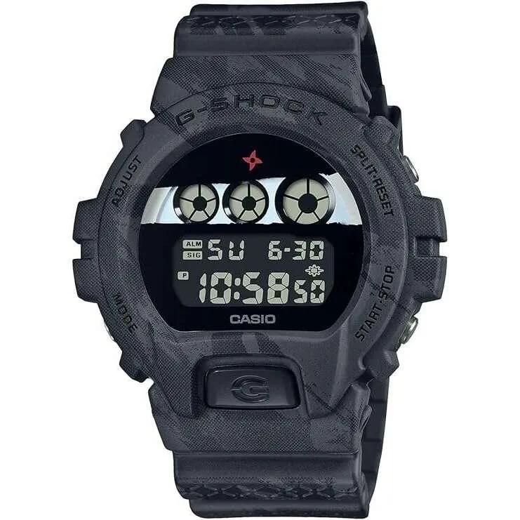 CASIO G-SHOCK NINJA MOTIF MODEL DIGITAL DIAL BLACK RESIN STRAP MEN WATCH DW-6900NNJ-1JR