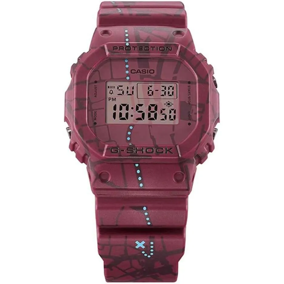 CASIO G-SHOCK TREASURE HUNT SERIES DAY-DATE DIGITAL RED MEN WATCH DW-5600SBY-4JR