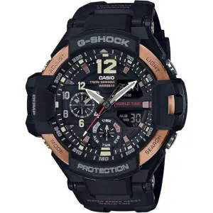 CASIO G-SHOCK VINTAGE BLACK & GOLD GRAVITY MASTER BLACK MEN WATCH GA-1100RG-1AJF