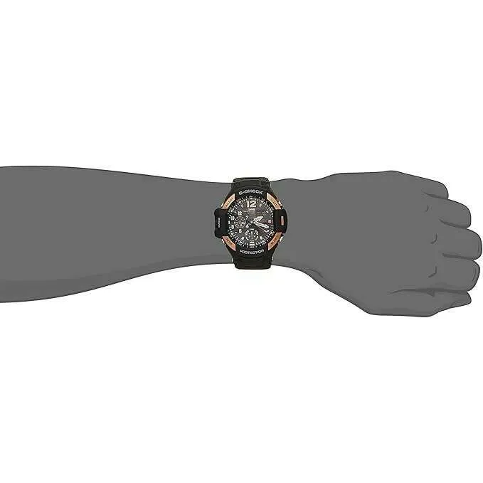 CASIO G-SHOCK VINTAGE BLACK & GOLD GRAVITY MASTER BLACK MEN WATCH GA-1100RG-1AJF