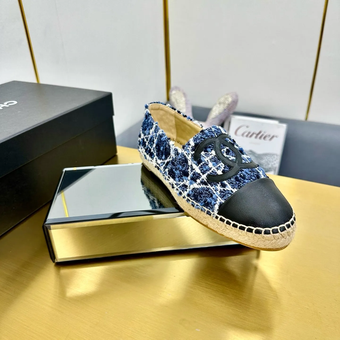 CC 25s Slip–on Espadrilles Blue Tweed 297822