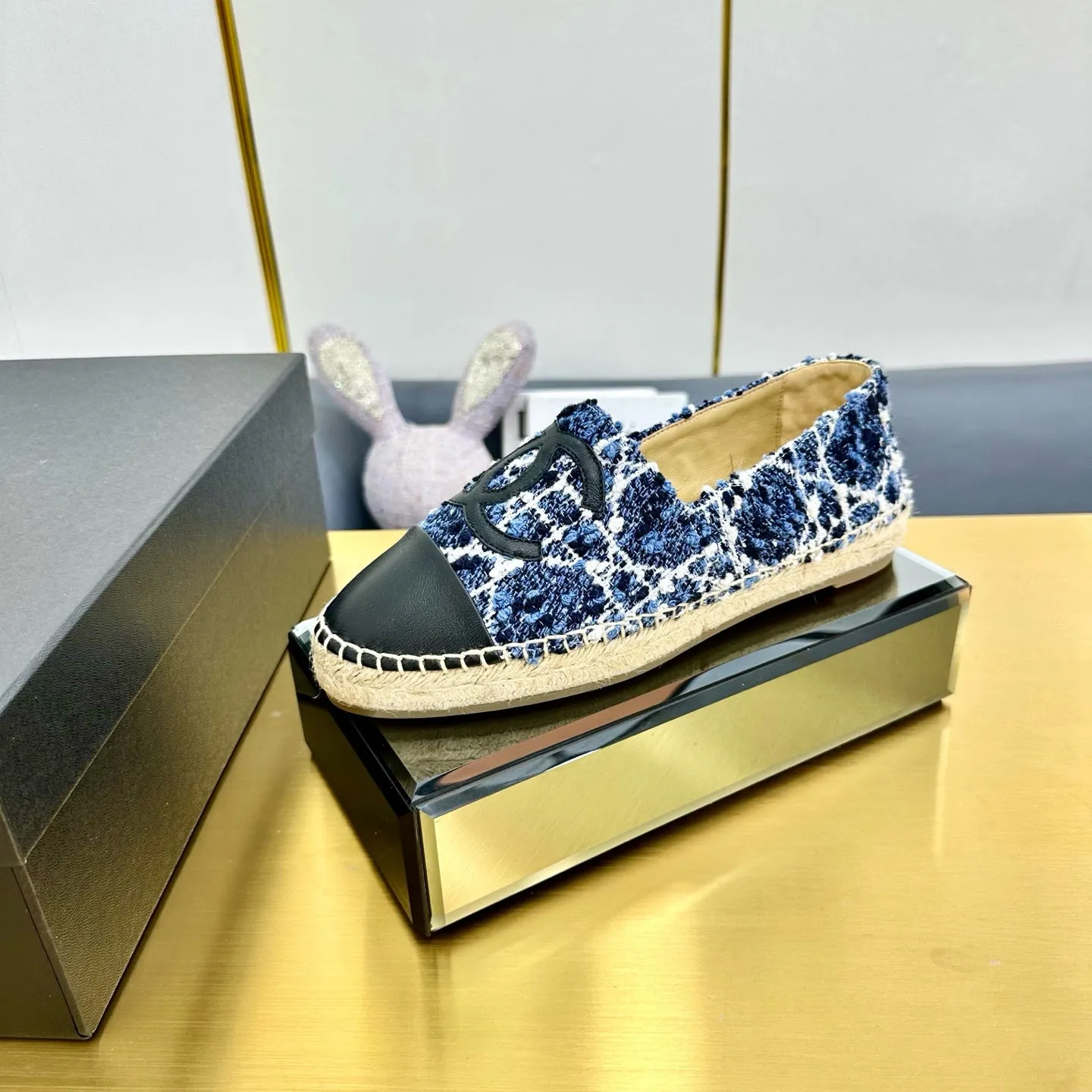 CC 25s Slip–on Espadrilles Blue Tweed 297822