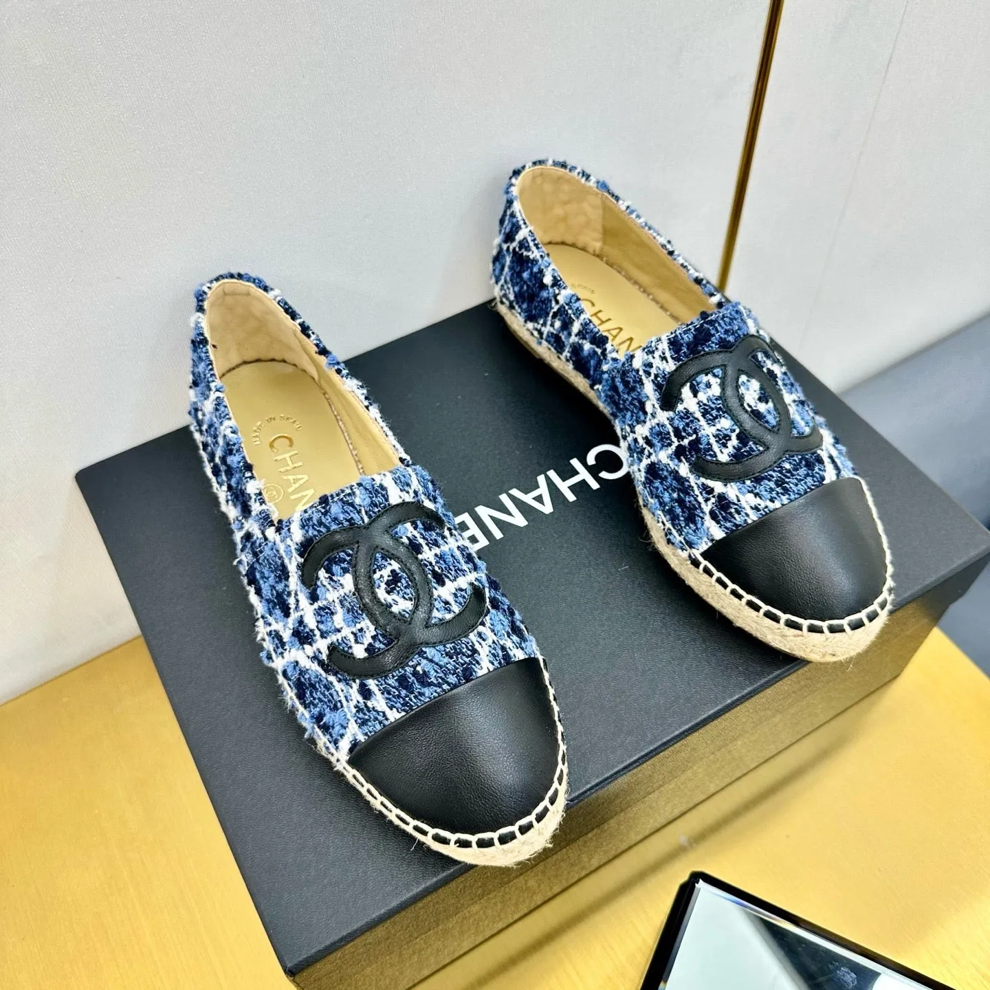 CC 25s Slip–on Espadrilles Blue Tweed 297822