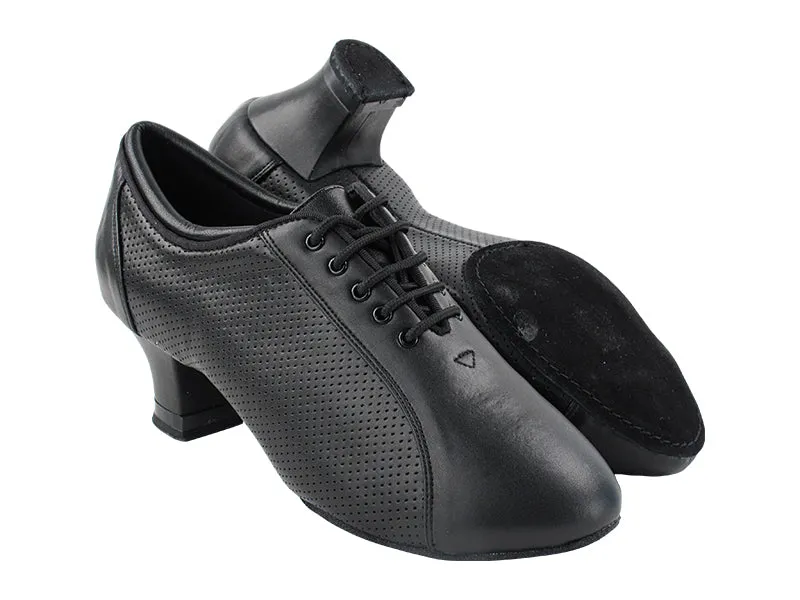CD1119B Black Perforated Leather