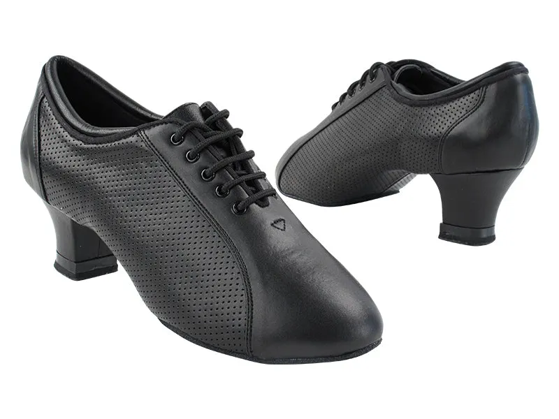 CD1119B Black Perforated Leather