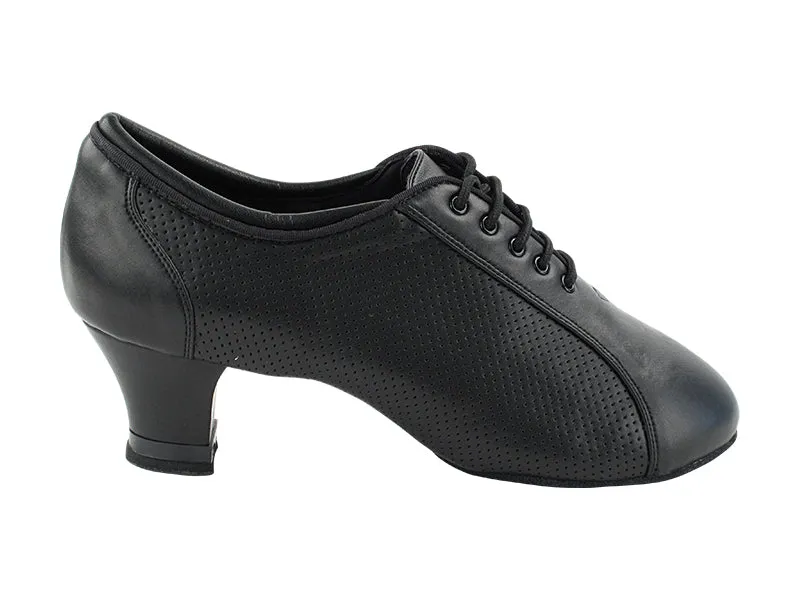CD1119B Black Perforated Leather