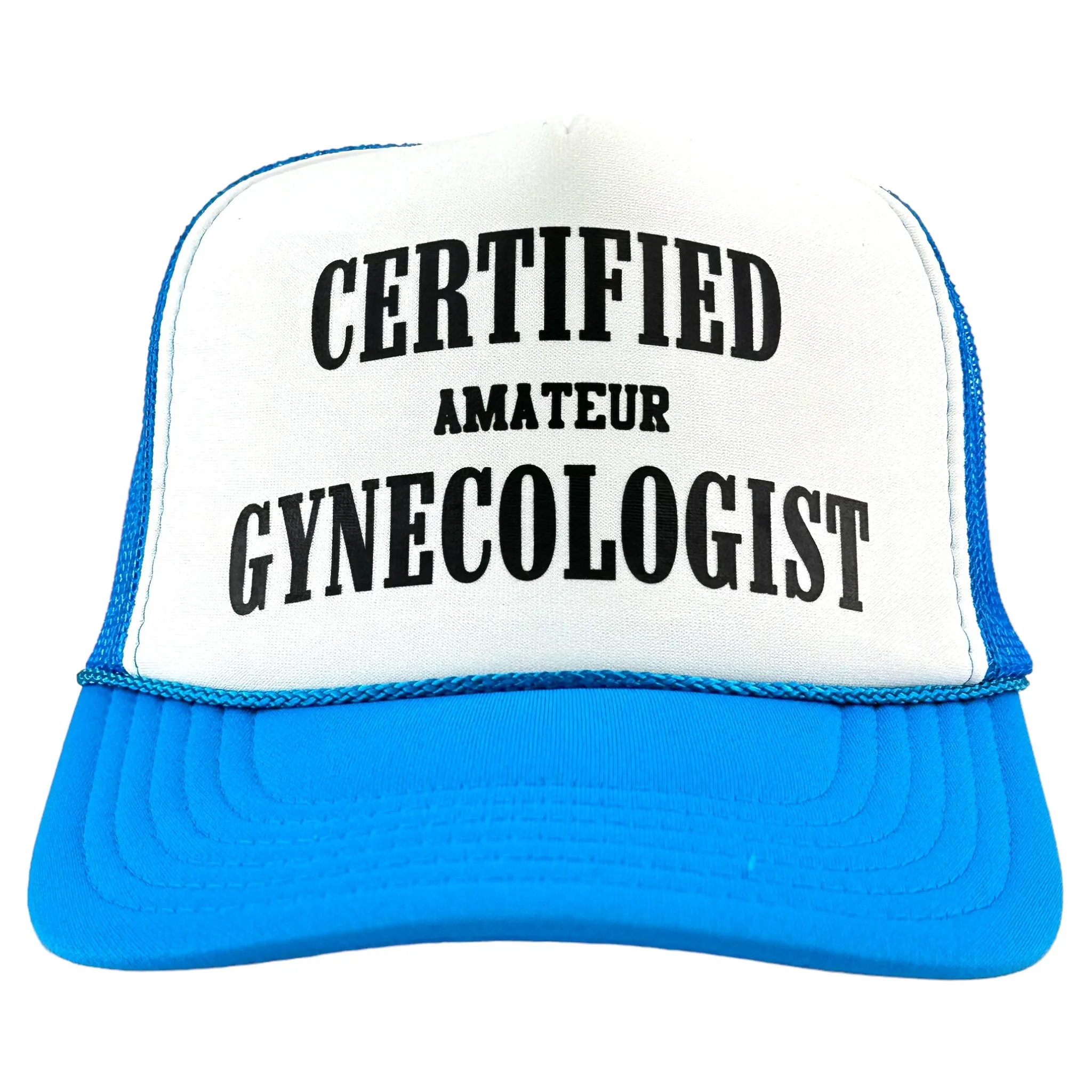 Certified Amateur Gynecologist Custom Printed Mesh Trucker SnapBack Hat Cap
