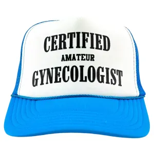 Certified Amateur Gynecologist Custom Printed Mesh Trucker SnapBack Hat Cap