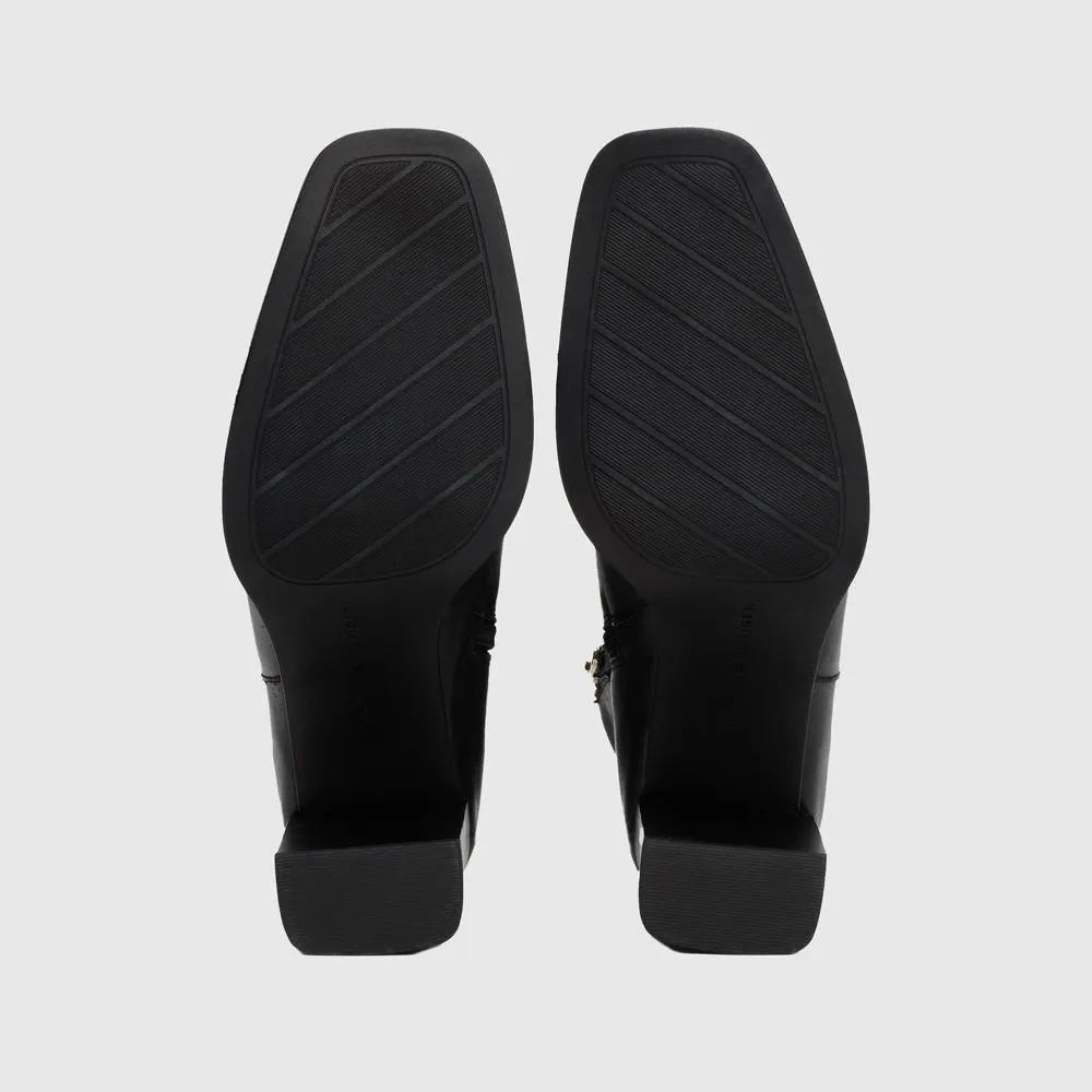 Chain High Heel Bootie - Black