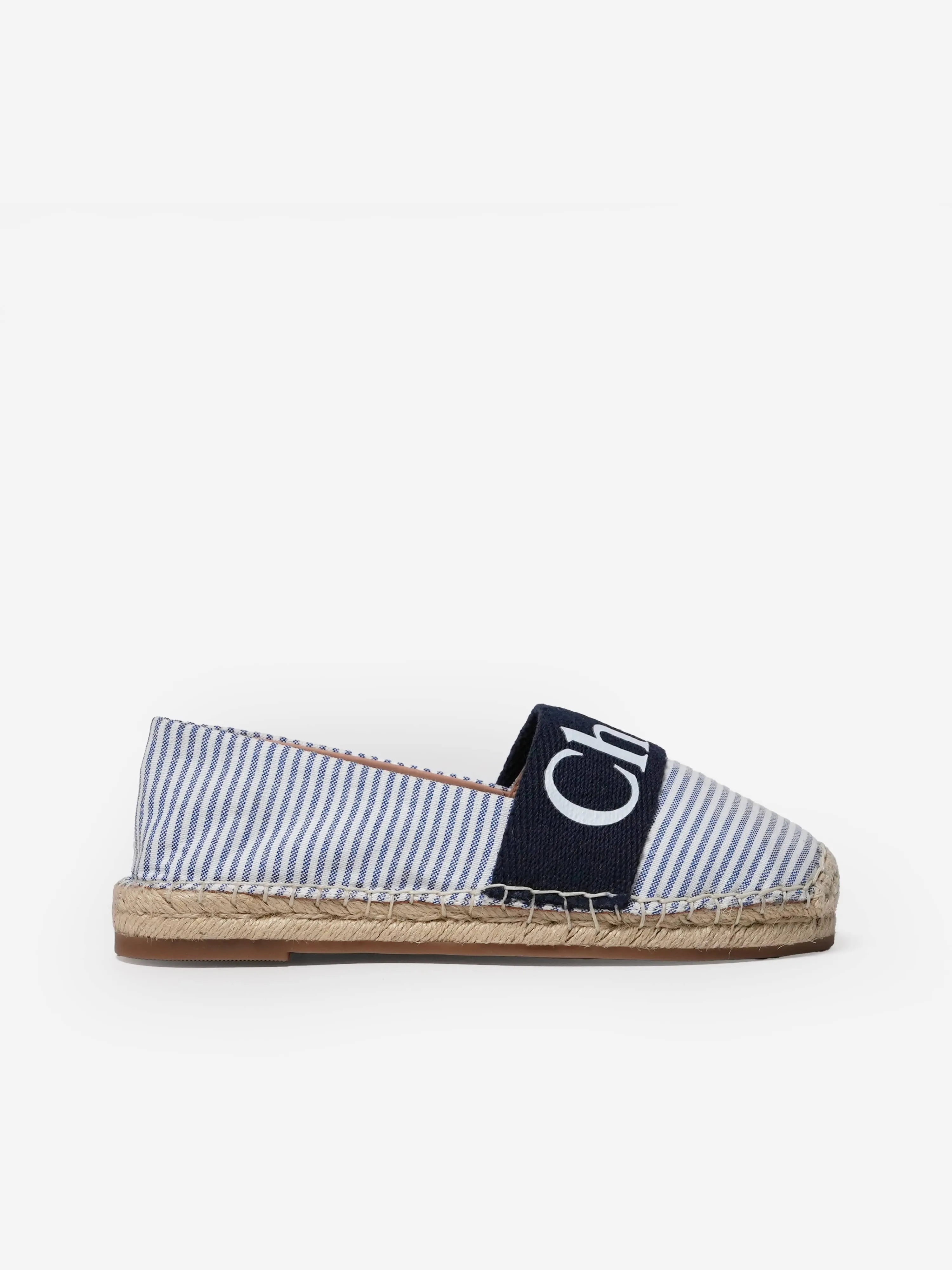 Chloé Girls Logo Espadrilles in Blue