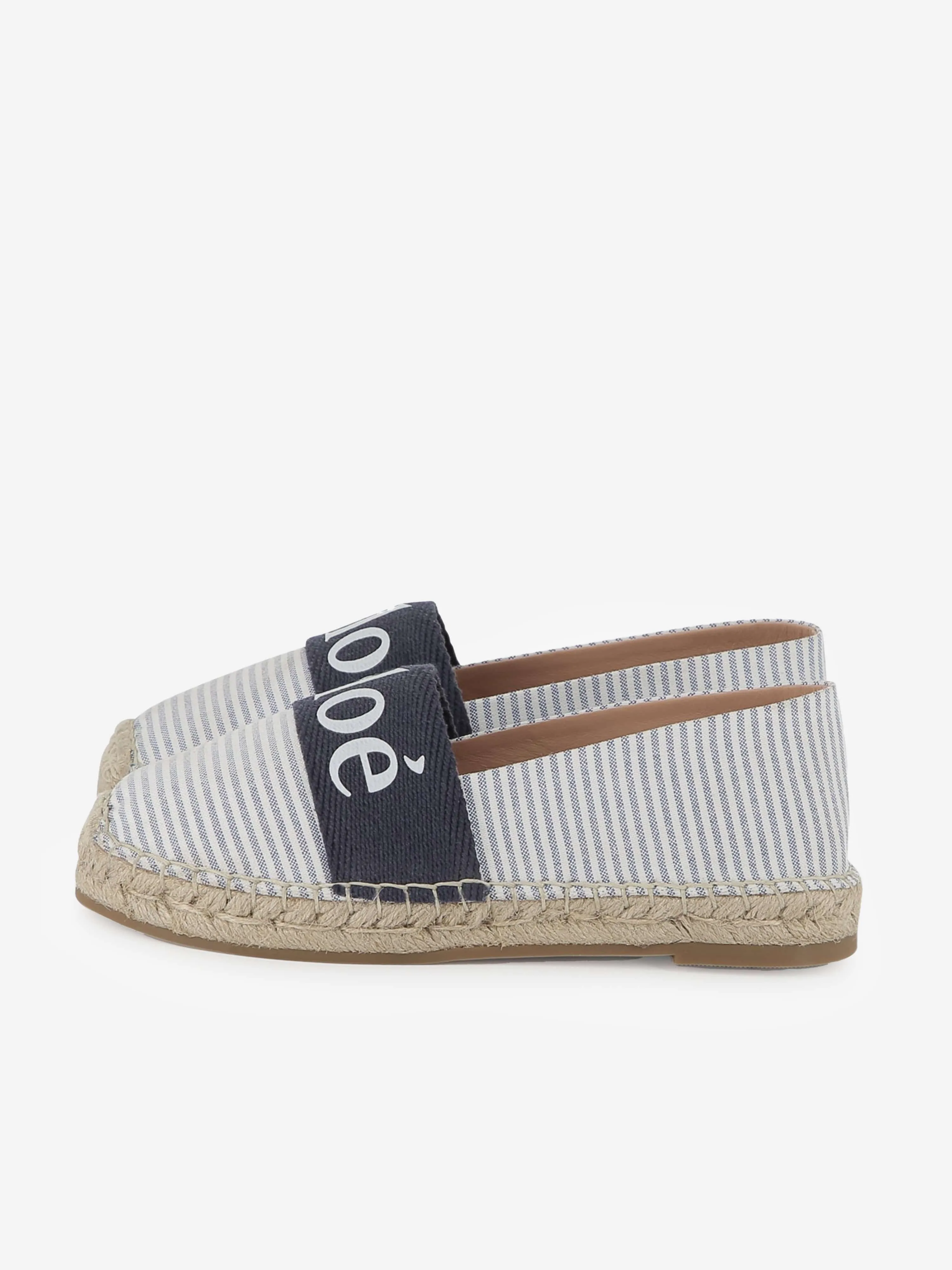 Chloé Girls Logo Espadrilles in Blue