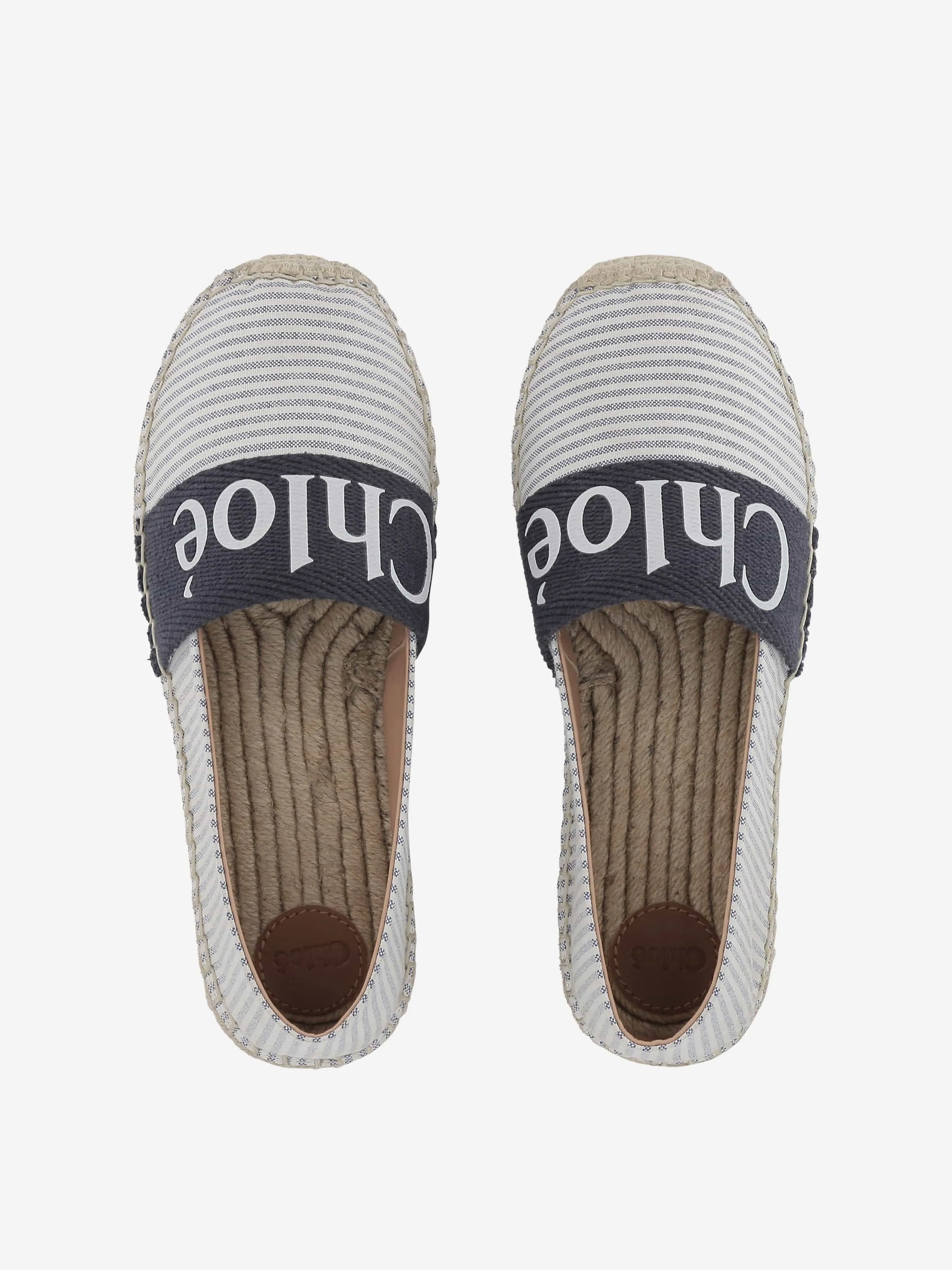 Chloé Girls Logo Espadrilles in Blue
