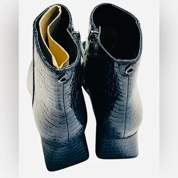 CIRCUS NY by SAM EDELMAN DAYSI ANKLE BOOTS WOMEN FAUX LEATHER CROCODILE PRINT 7