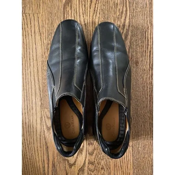 Cole Haan Air Black Bicycle Toe Contrast Stitch Slip‎ On Loafer Mens 8M