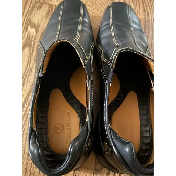 Cole Haan Air Black Bicycle Toe Contrast Stitch Slip‎ On Loafer Mens 8M