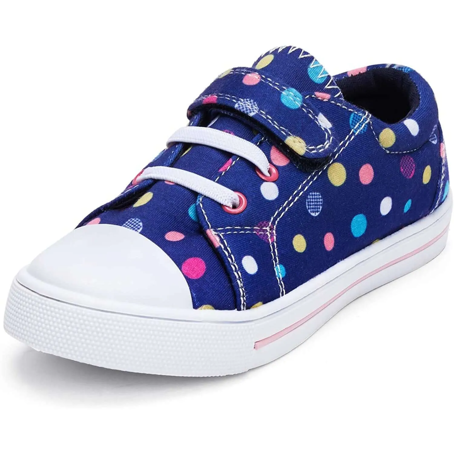 Color Speckled Single Hook and Loop Purple Sneakers