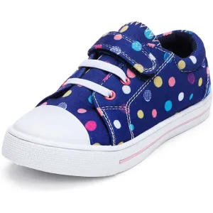 Color Speckled Single Hook and Loop Purple Sneakers