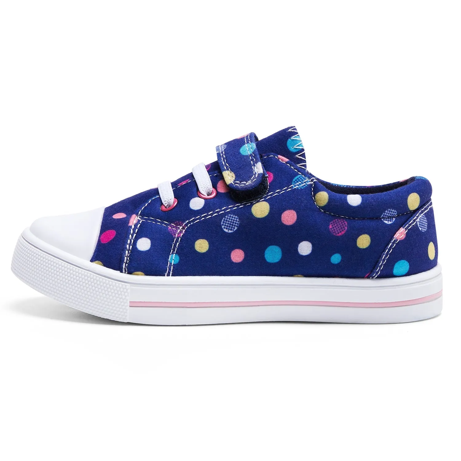 Color Speckled Single Hook and Loop Purple Sneakers