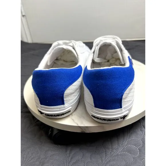 CREATIVE RECREATION Mens Zeus Canvas Sneakers Blue Logo SZ 11: NWOT/No Box
