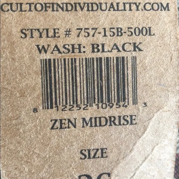 Cult of Individuality Denim Zen Moto Pant Jean 26