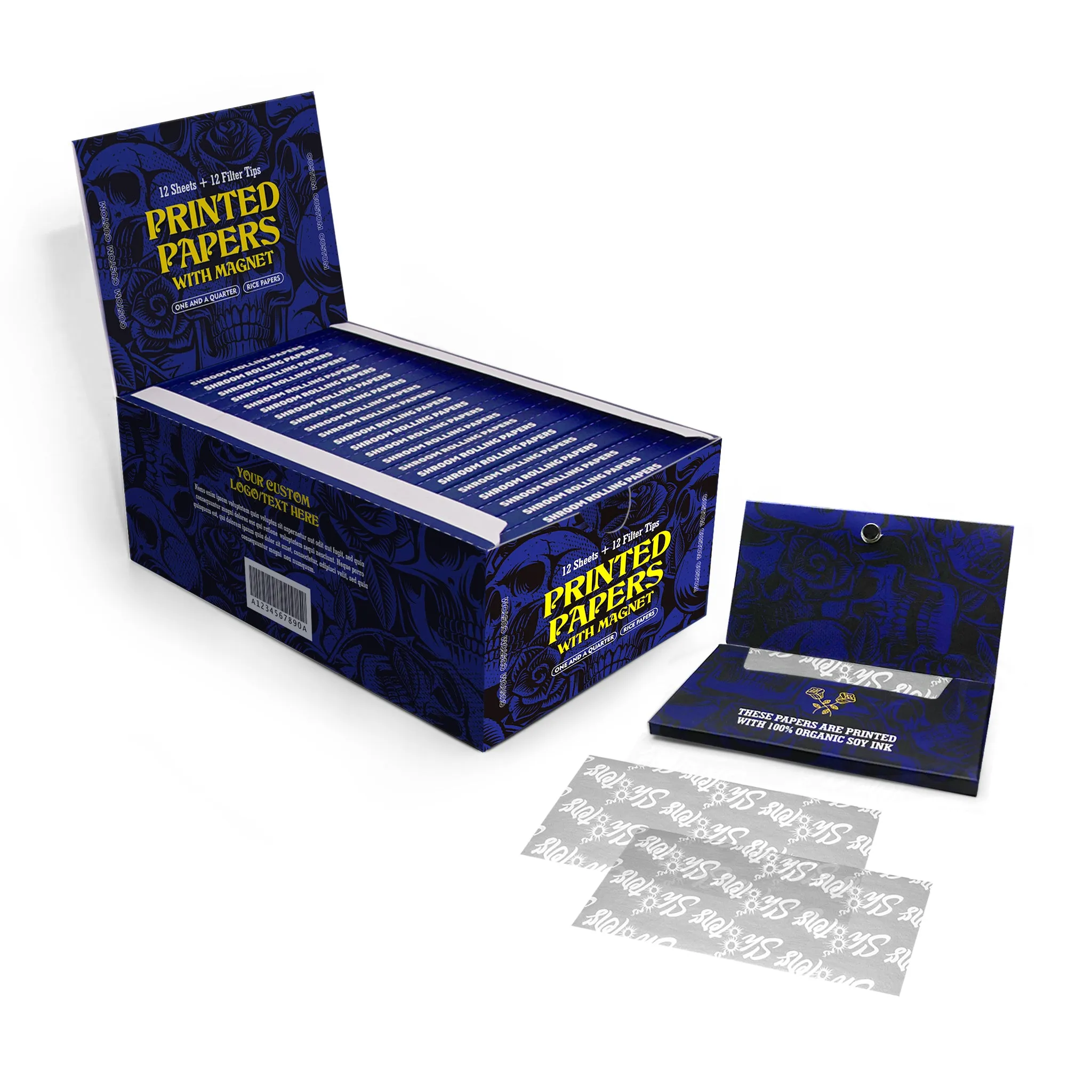 Custom Printed Rolling Paper (Flat Sheet Booklet   Magnets)