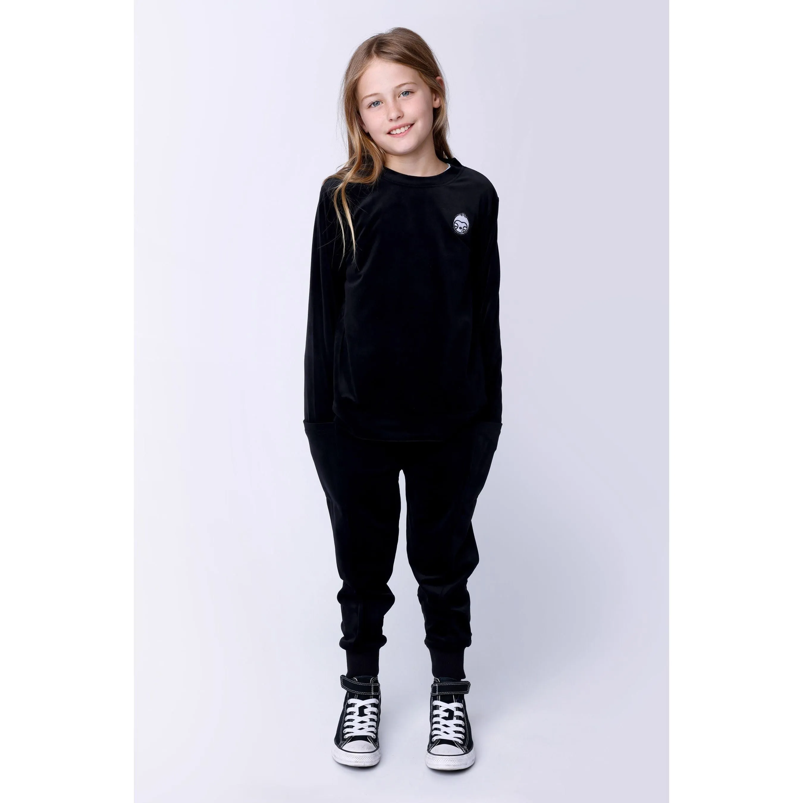 Custom Velvet Trackies - Black
