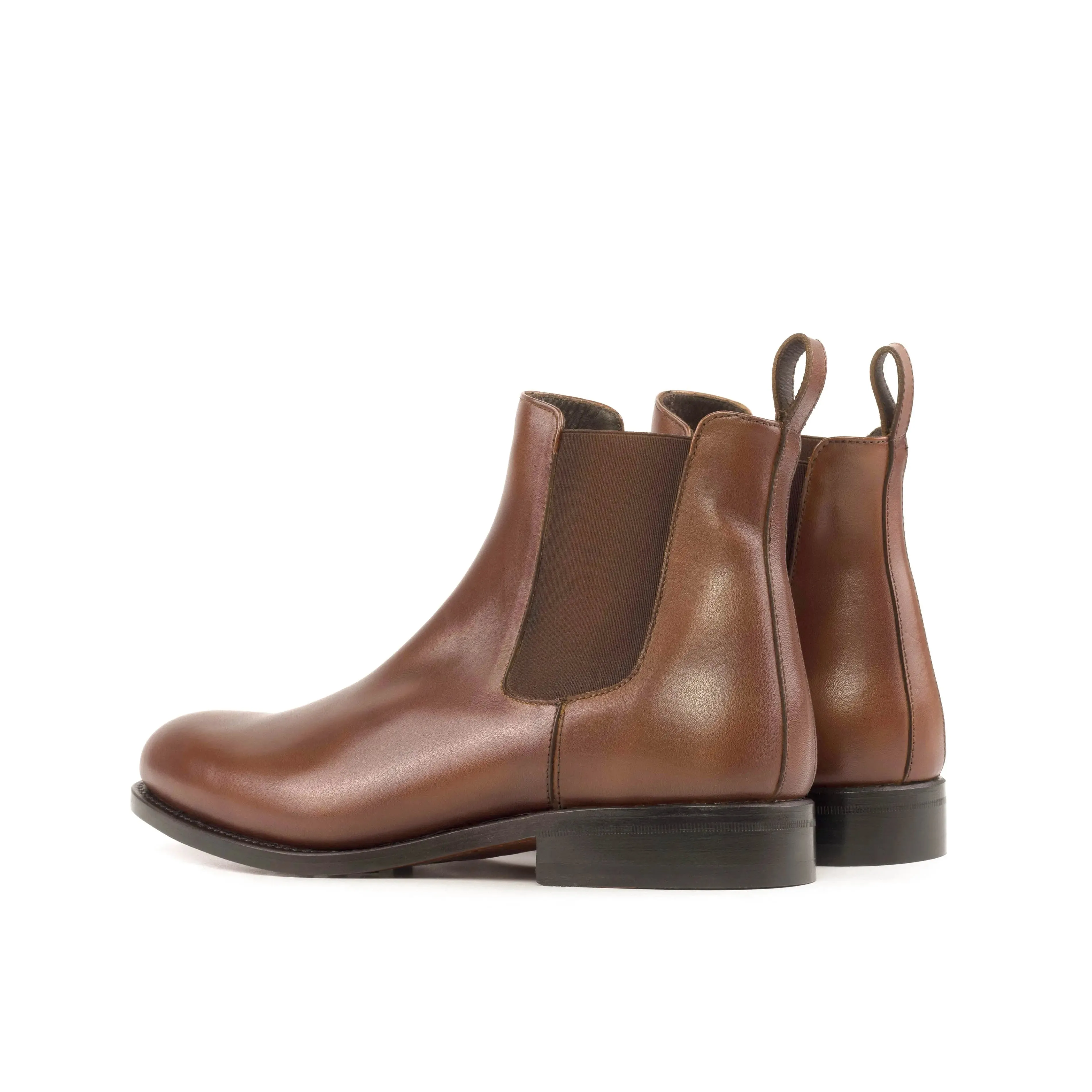 DapperFam Monza in Med Brown Men's Italian Leather Chelsea Boot