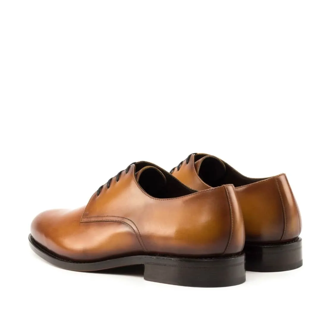 Derbie Blucher en cuir patiné marron clair