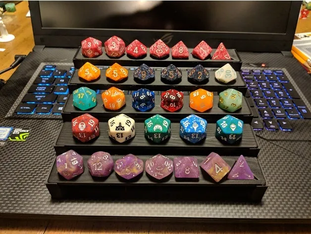 Dice Display Benches for Dice Collectors - Dungeons and Dragons
