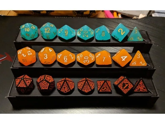 Dice Display Benches for Dice Collectors - Dungeons and Dragons