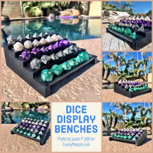 Dice Display Benches for Dice Collectors - Dungeons and Dragons