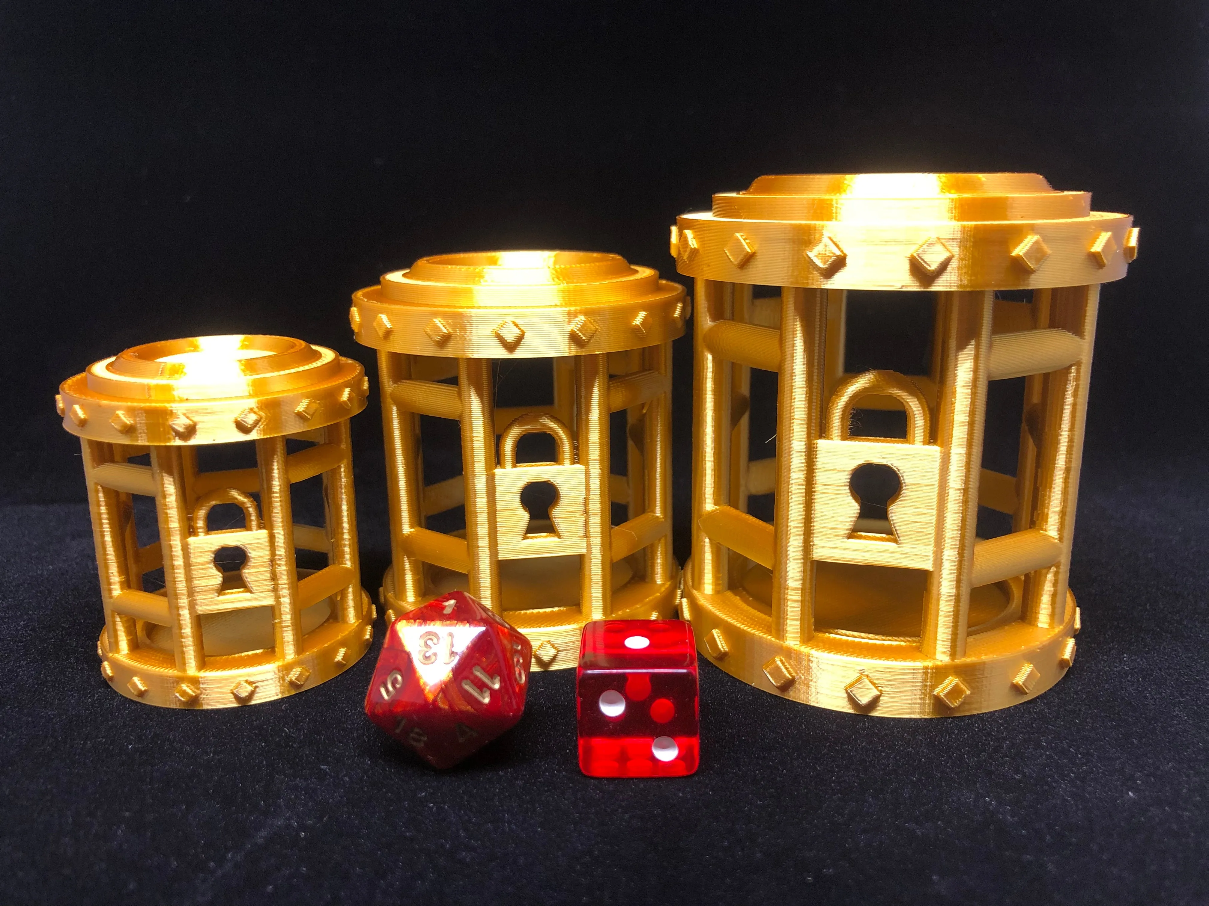 Dice Jail Prison for Misbehaving Dice : 3 Sizes: 2 to 12 Dice - Dungeons and Dragons - 3D Printed