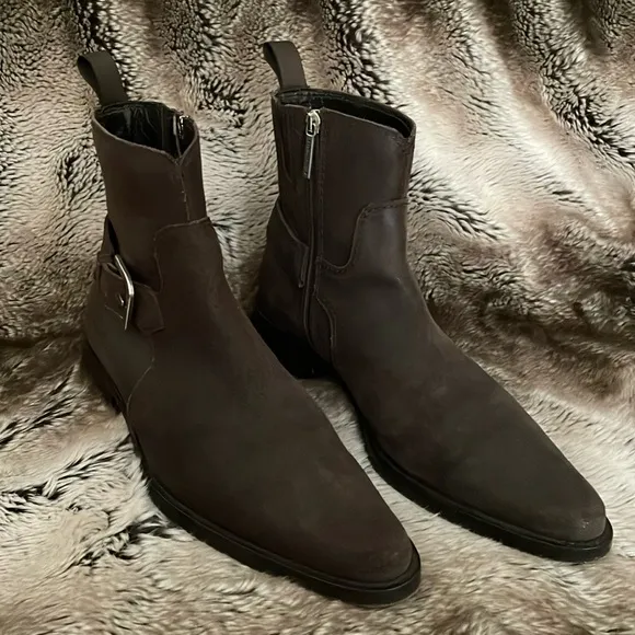 Donald J. Planer Western Josh brown suede boots size 8