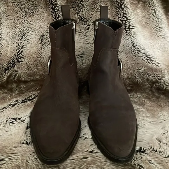 Donald J. Planer Western Josh brown suede boots size 8