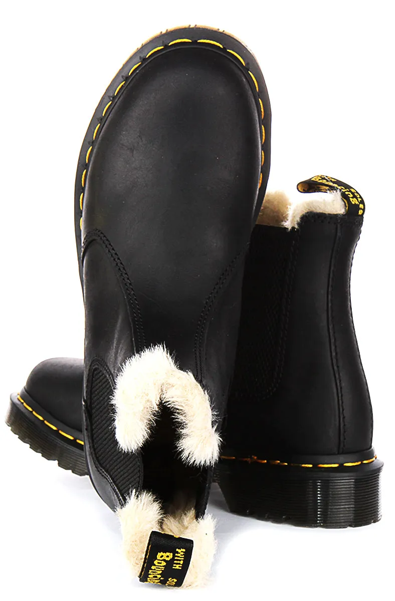 Dr Martens 2976 Leonore In Black Fur Lined