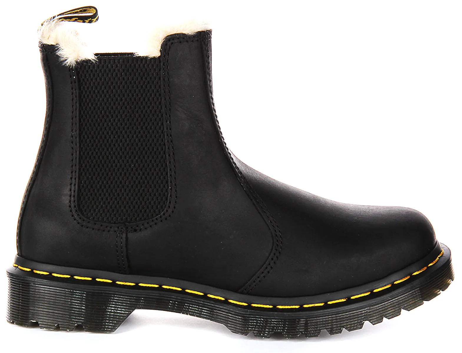 Dr Martens 2976 Leonore In Black Fur Lined