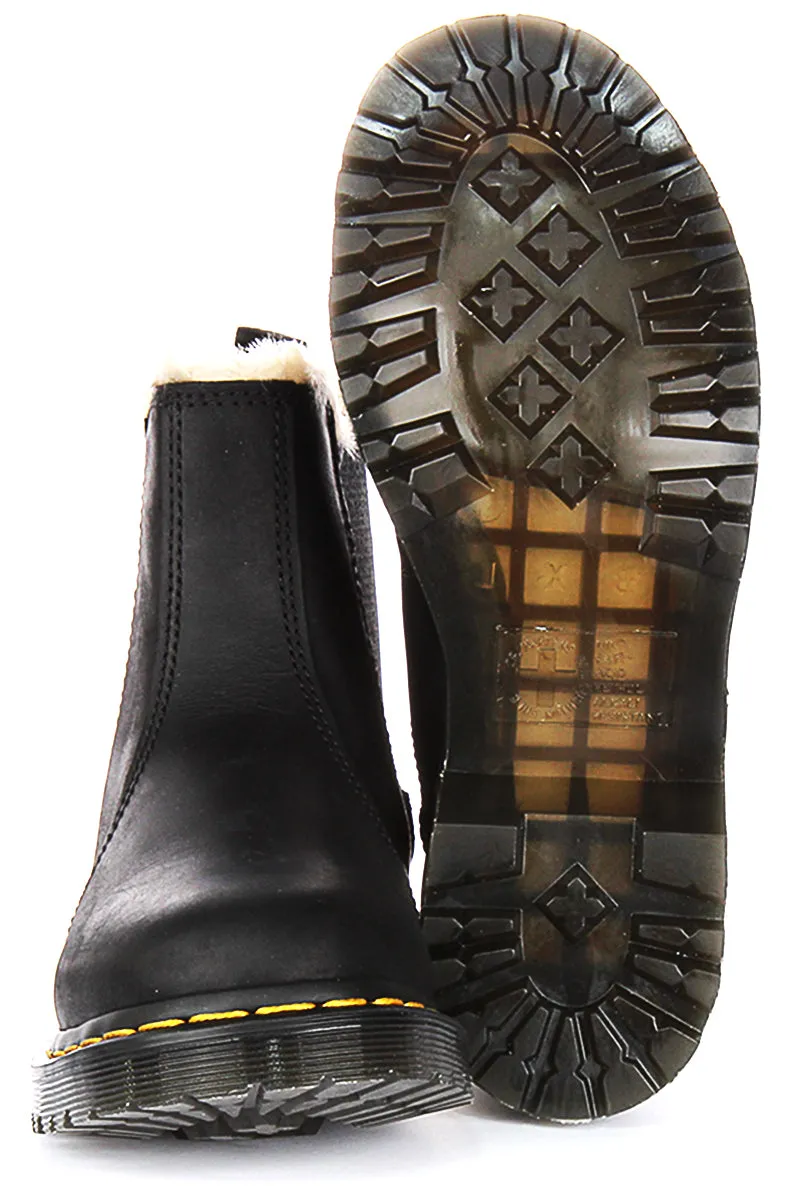 Dr Martens 2976 Leonore In Black Fur Lined