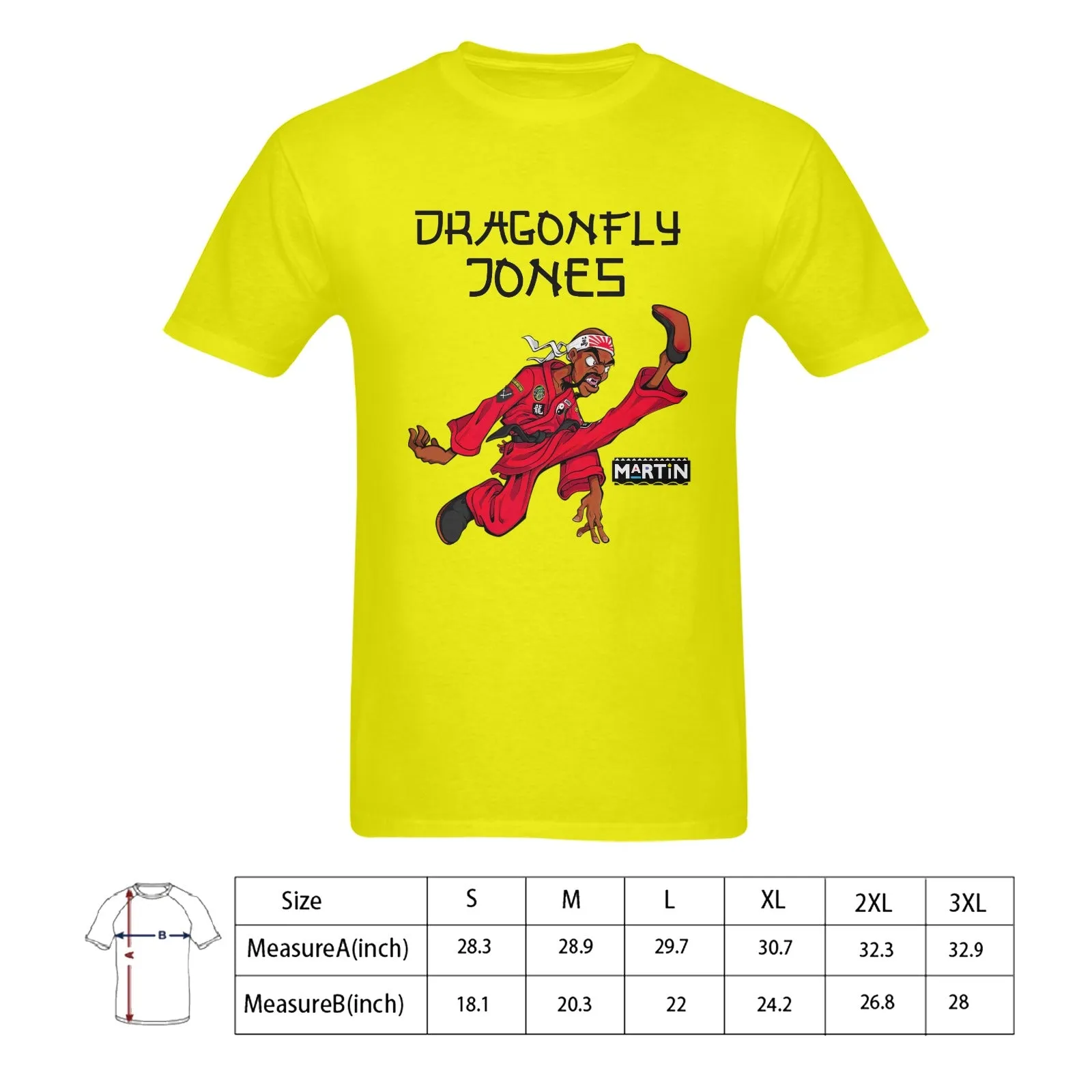 Dragonfly Jones Kick Men's T-shirt 100% Cotton