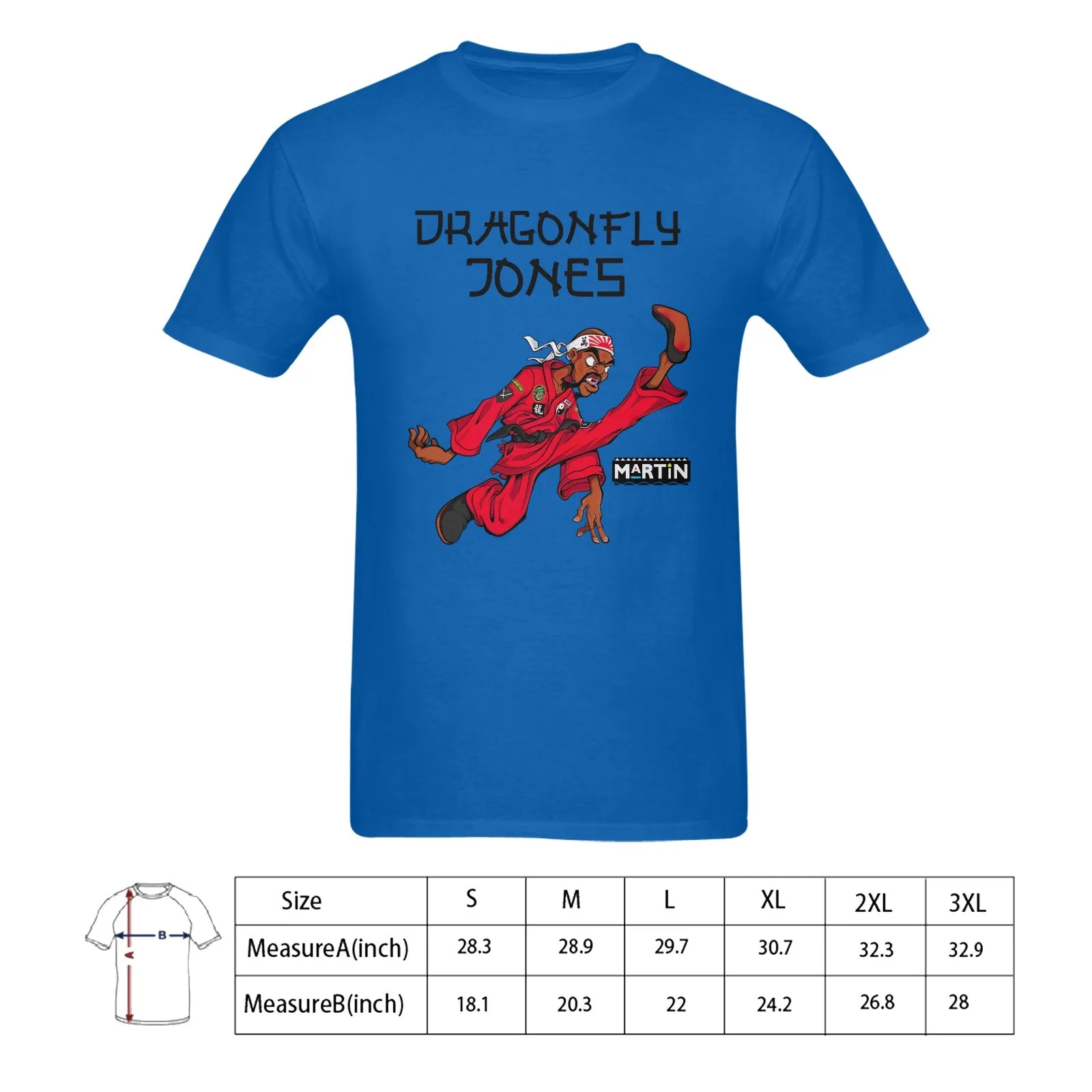 Dragonfly Jones Kick Men's T-shirt 100% Cotton