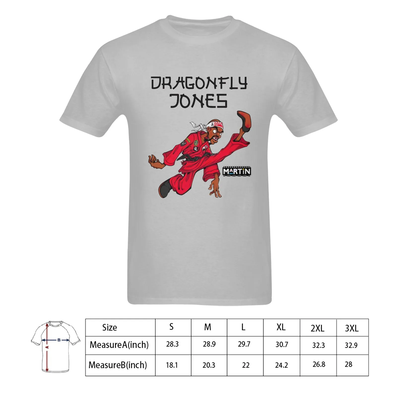 Dragonfly Jones Kick Men's T-shirt 100% Cotton