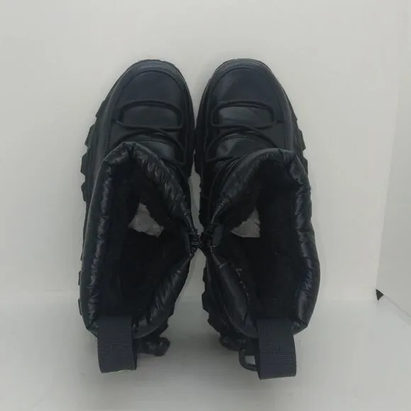 Dream Pairs Girls Pre-owned Puffy Black Winter Zip Up Boots - sz. 2