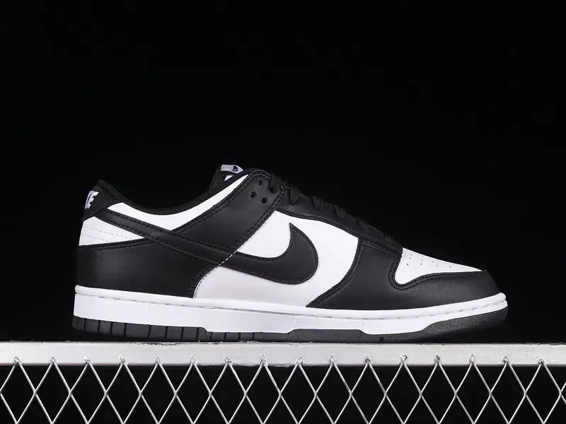 Dunk Style Retro Sneakers - White & Black