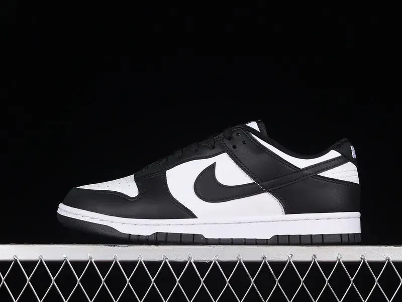 Dunk Style Retro Sneakers - White & Black