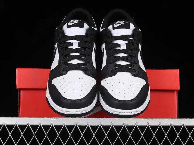 Dunk Style Retro Sneakers - White & Black