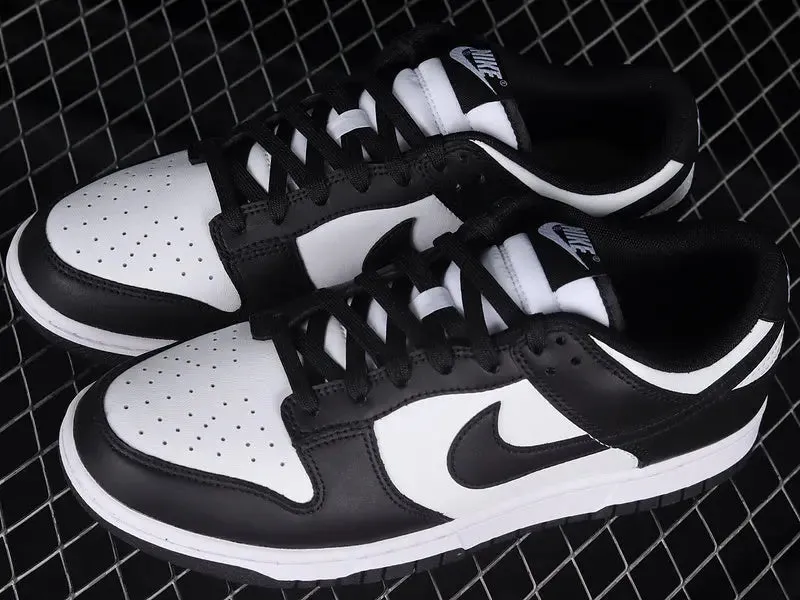 Dunk Style Retro Sneakers - White & Black