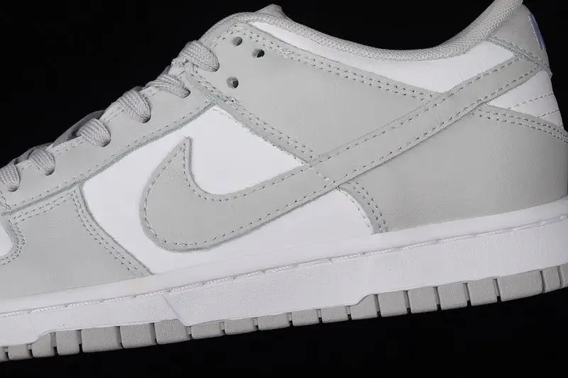 Dunk Style Retro Sneakers - White & Grey Fog