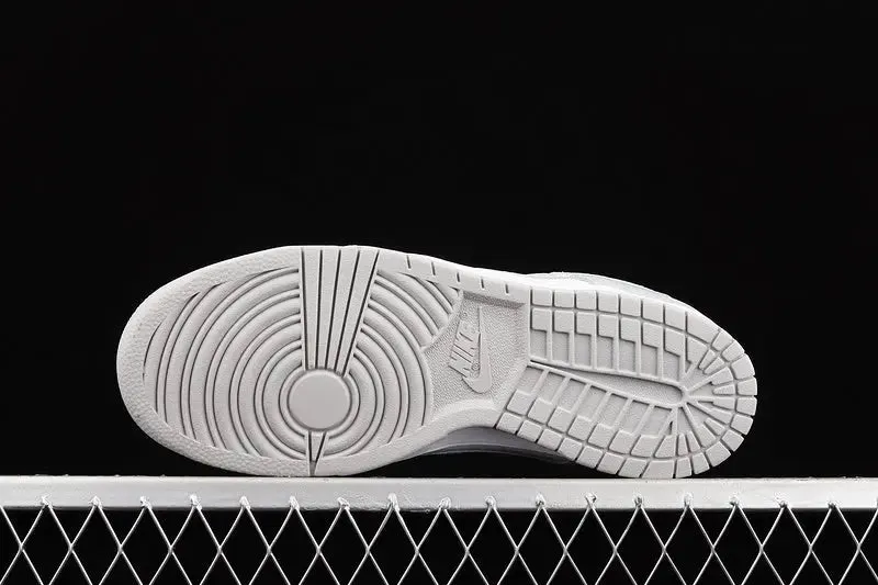 Dunk Style Retro Sneakers - White & Grey Fog