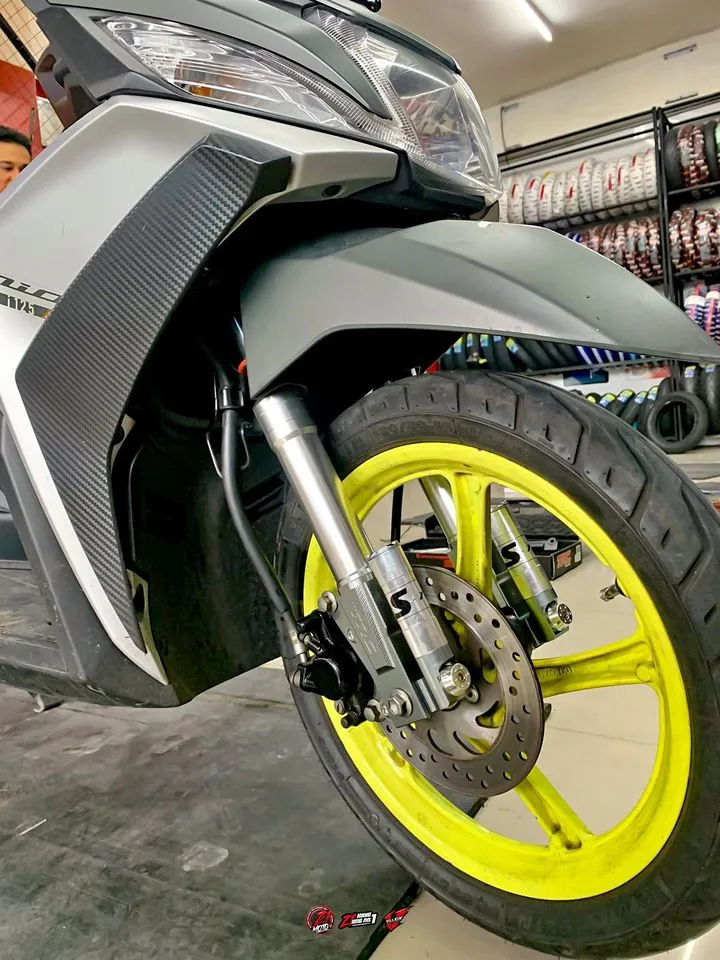 E - TRC S-TECH FRONT SHOCK MIO / FINO / SOULTY (SILVER)