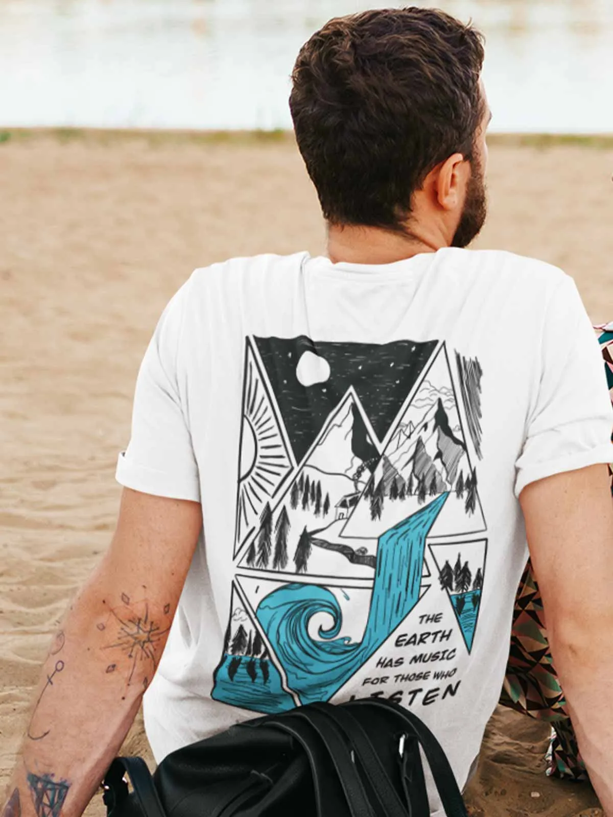Earth Has Music | Backprint T shirt
