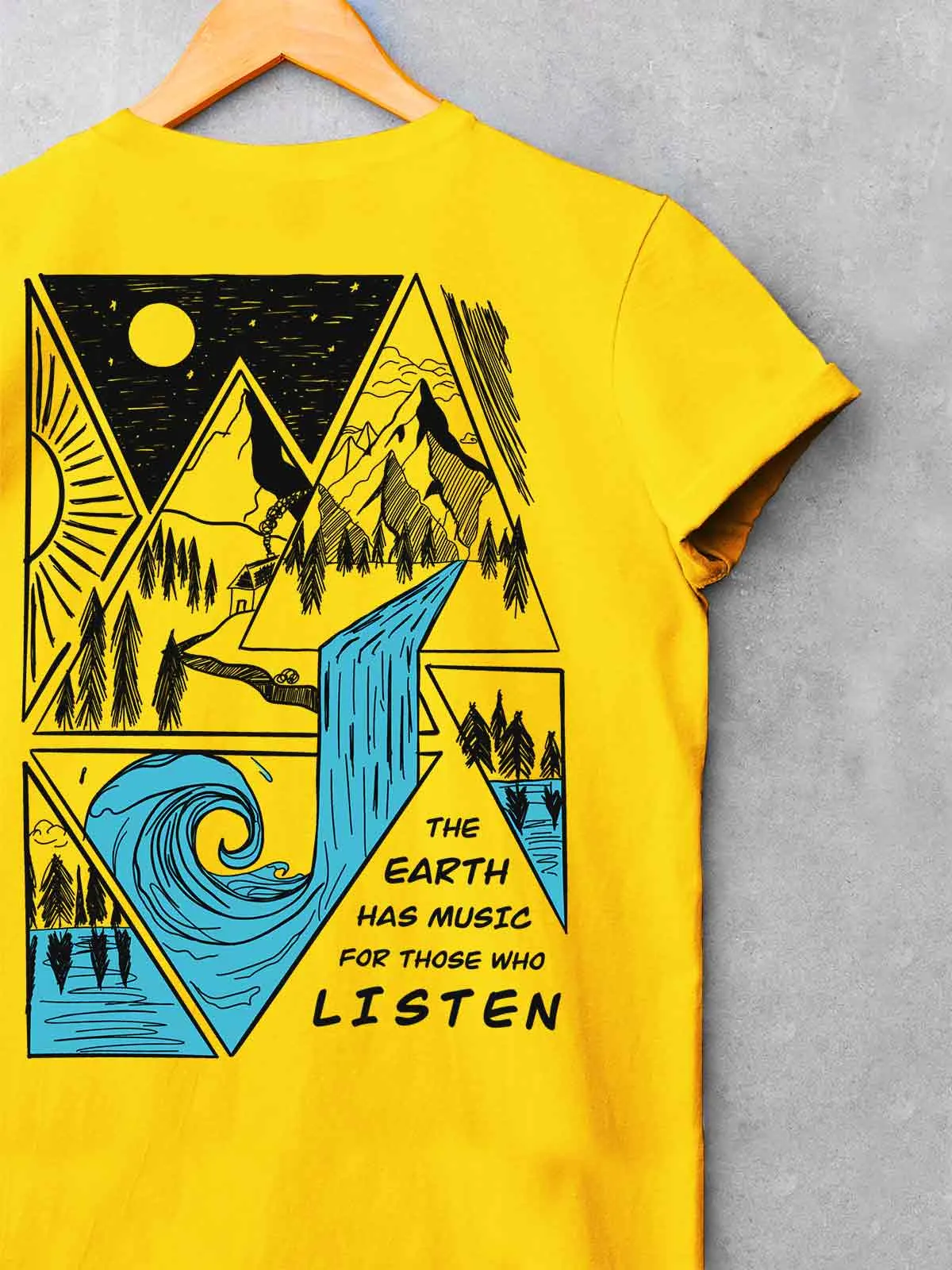 Earth Has Music | Backprint T shirt